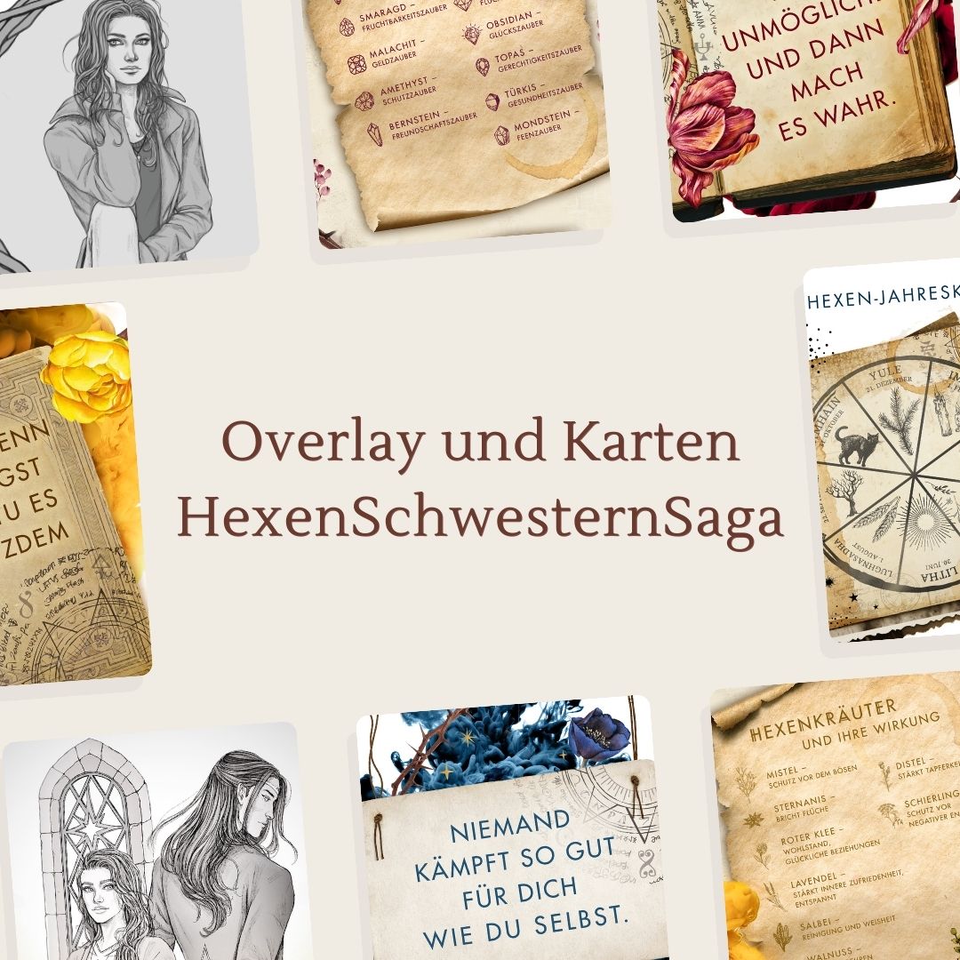 Overlay und Karten HexenSchwesternSaga - eine düstere Romantasy, in der Liebe alles fordert