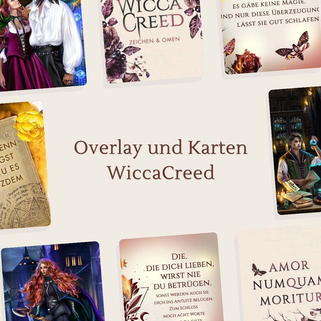 Overlay und Karten zur WiccaCreedSaga - epische Romantasy voller Magie & Sehnsucht